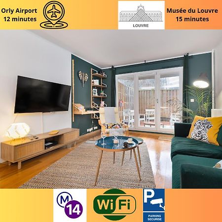 Cosy'N Paris - Parking Secure - Metro 14 - Wifi - Terrace - Premium Bedding Appartement Gentilly Buitenkant foto